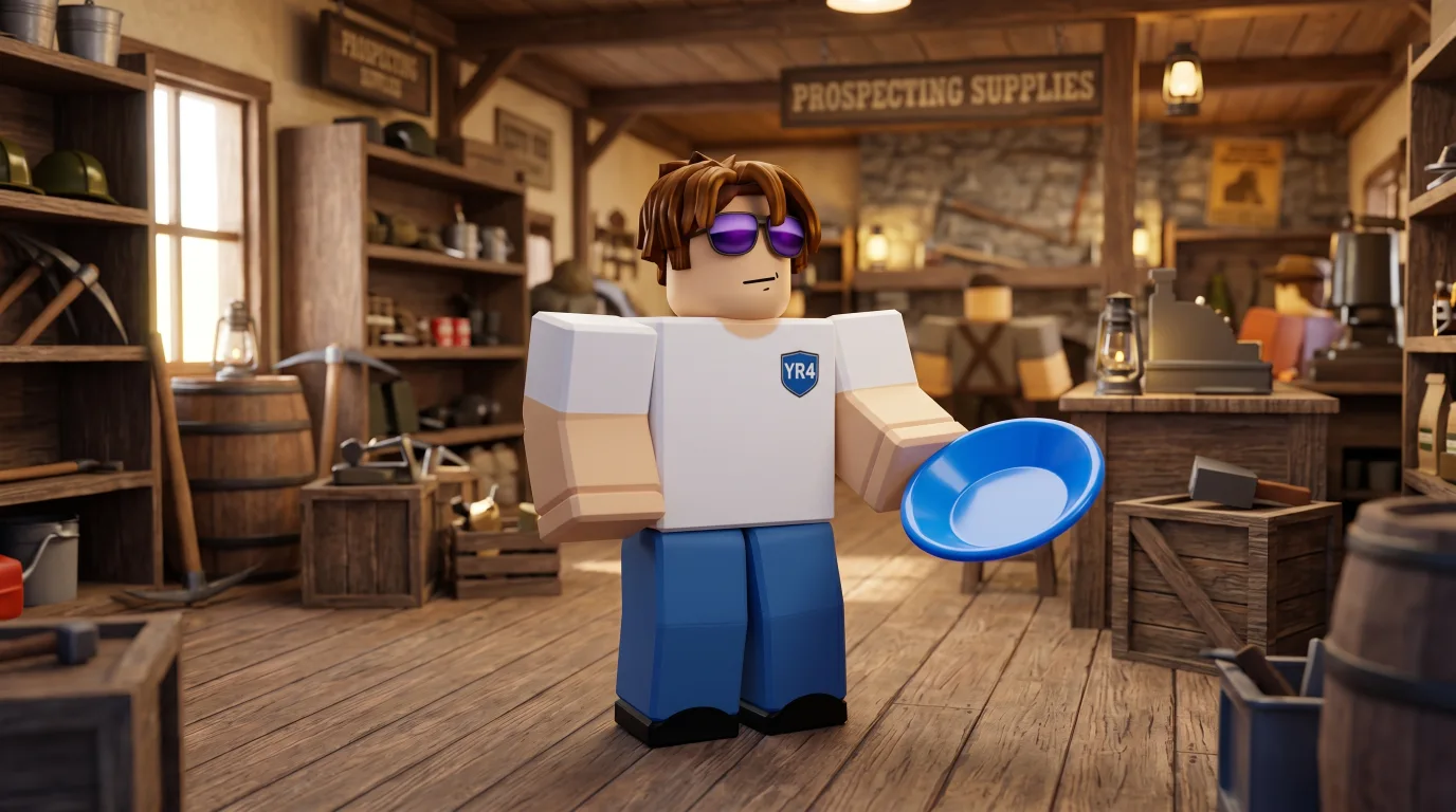 Plastic Pan Prospecting - lichte plastic pan in Roblox Prospecting Town Store