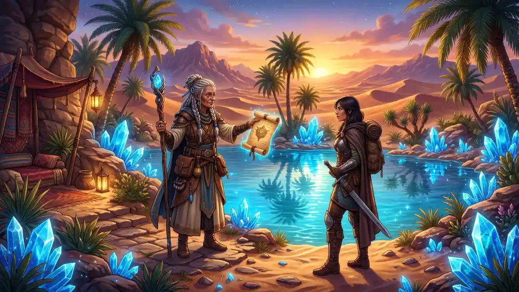 Azuralite Oasis quest beloningen in Prospecting