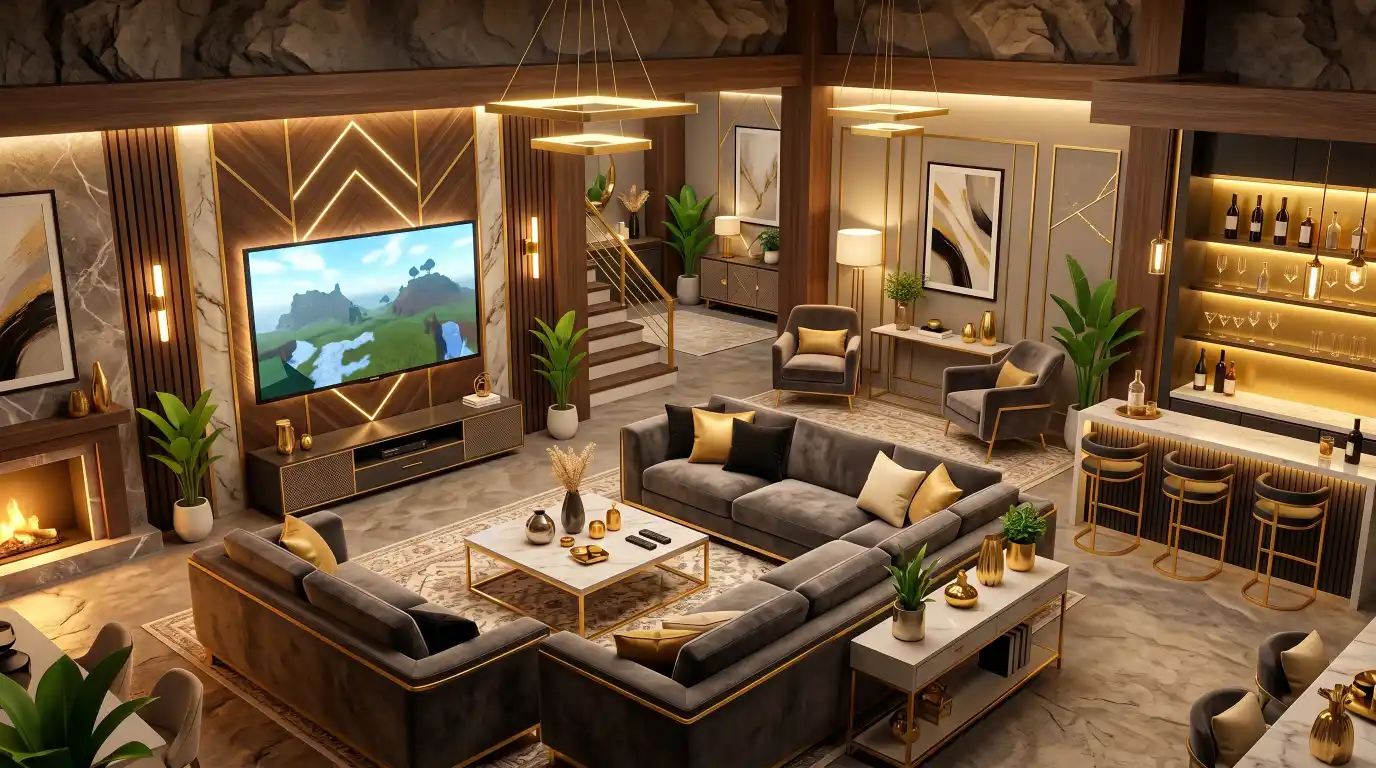 Brookhaven ondergrondse woning met luxe meubels - Secret Vault Brookhaven Underground House