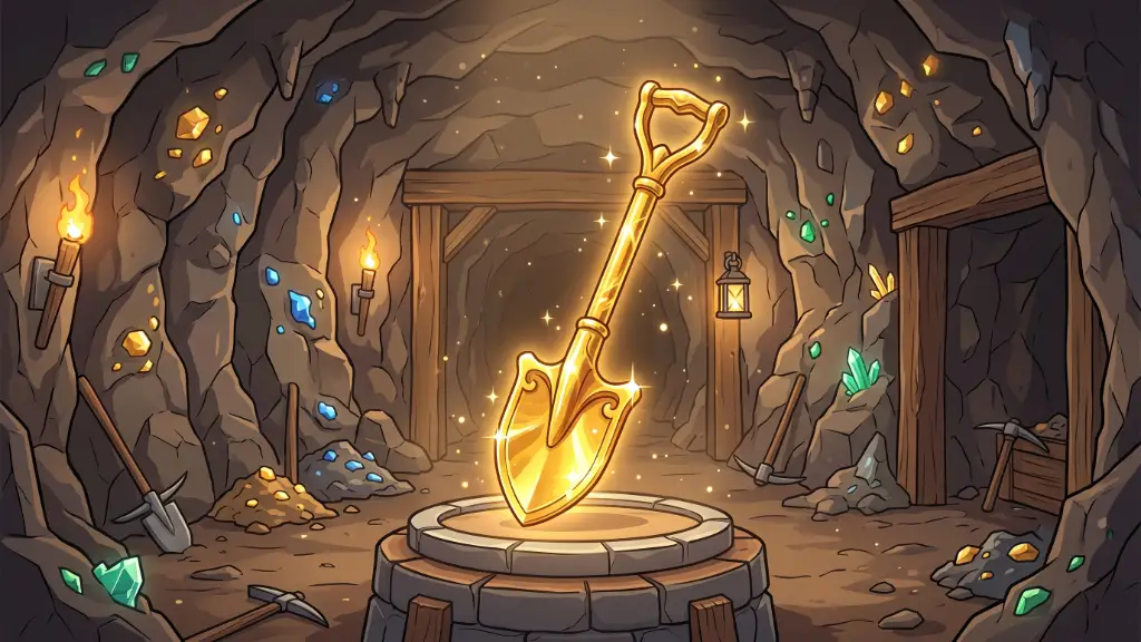 Golden Shovel Prospecting getoond in de shop in Prospecting